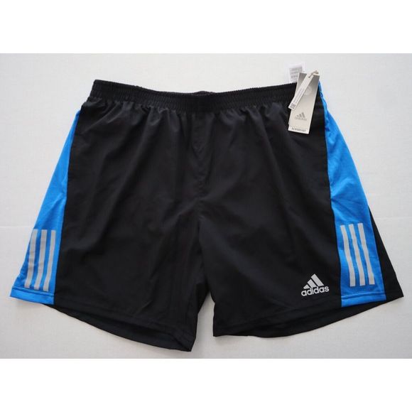 adidas HB7461 Men's Sz 2XL Black/Blue Own The Run 7" Running Shorts - Picture 1 of 10